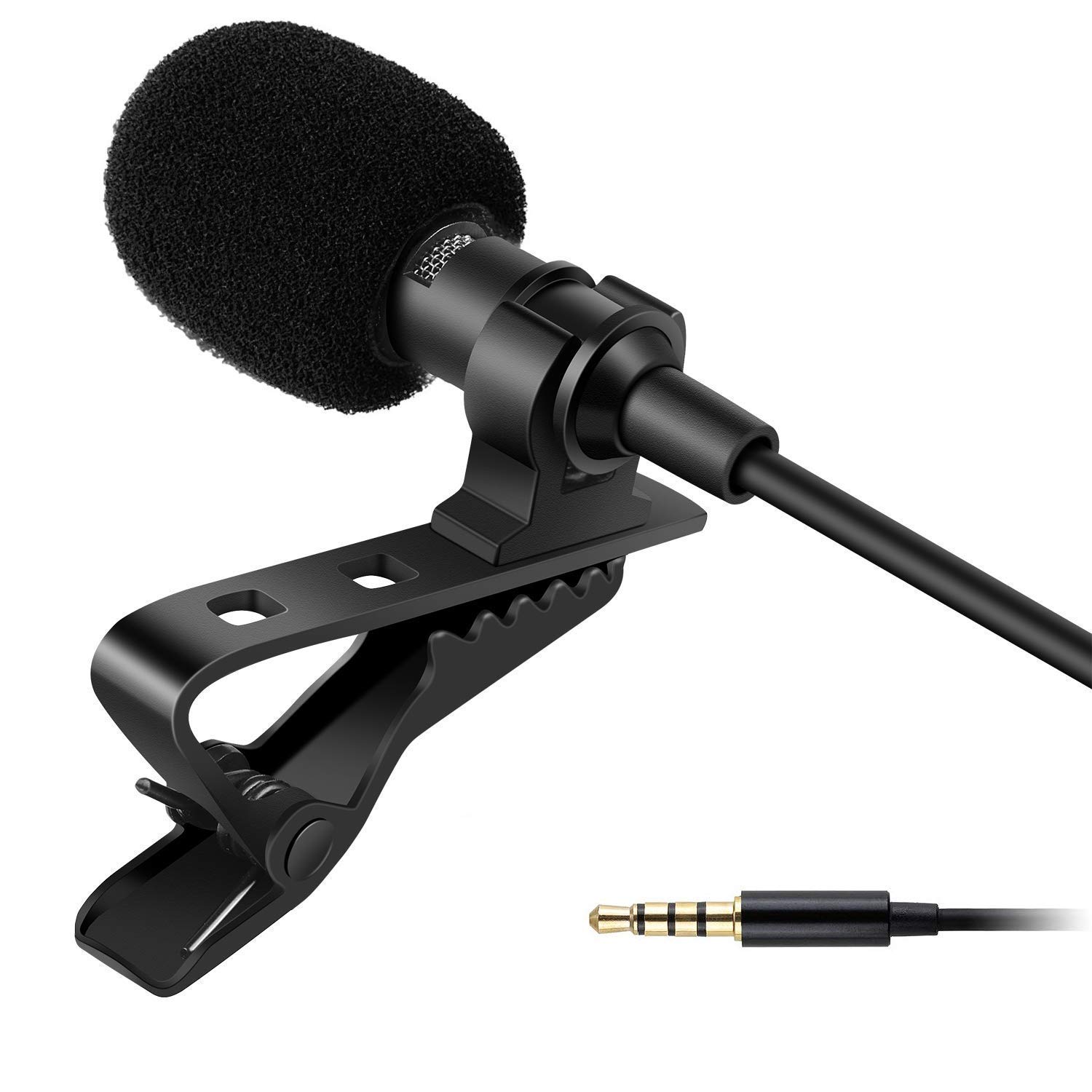 HUMBLE Clip-On Lapel Collar Mic – Dynamic 3.5mm Microphone for Clear Voice Recording – Ideal for YouTube, Interviews and Vlogging –Universal Compatibility with Smartphones, PCs, & Laptops (1.5 Meter)